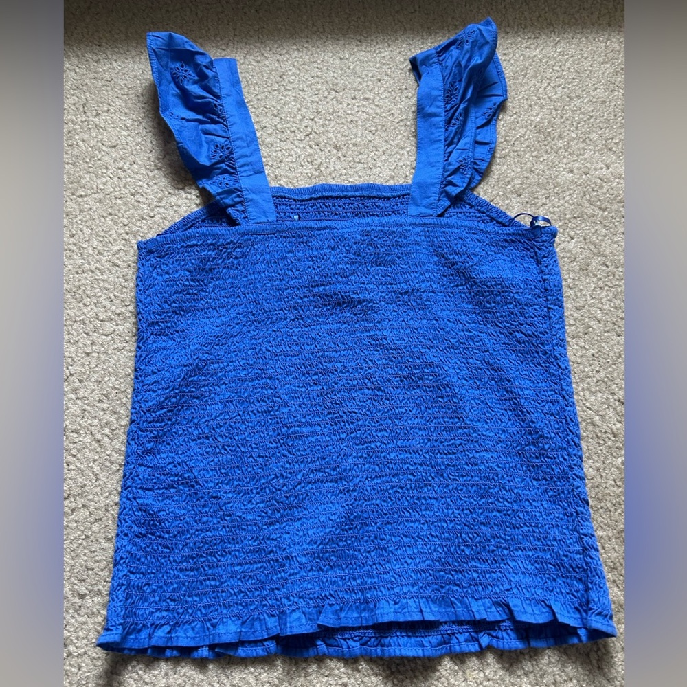 Old Navy Blue Spring Top M Tall - Picture 2 of 10